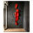 Modern Abstract Red Metal Ribbon Wall Sculpture