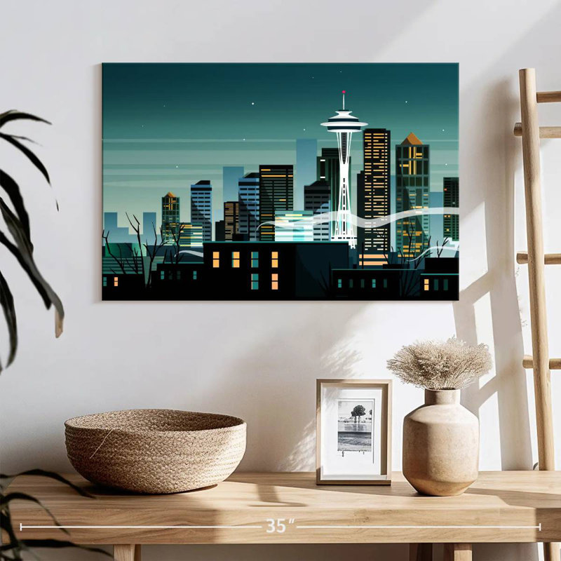 Paysage de nuit Sirci Seattle City