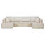 Canapé modulaire en U en forme de U, canapé modulaire compressé en velours côtelé de style minimaliste moderne, canapé-lit pour le salon, la chambre à coucher, canapé-lit Comfy-787334058