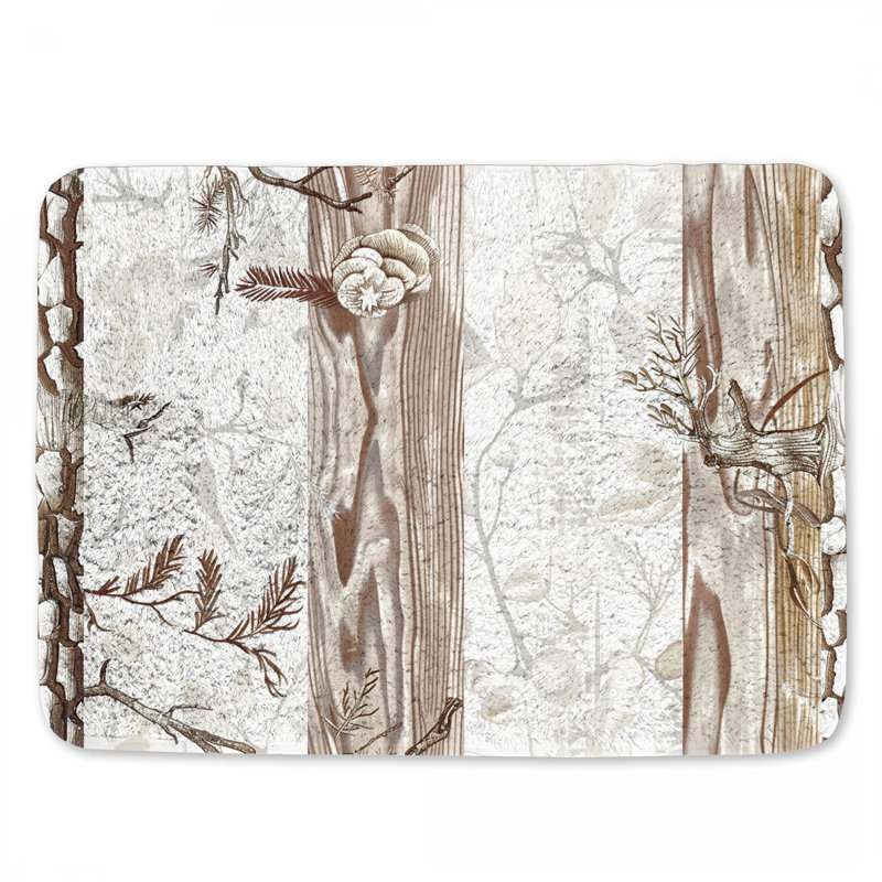 Motif de tapis de bain abstrait abstrait, L 17 po x L 24 po
