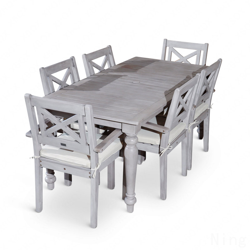 Rectangular 7-Piece Dining Set, Outdoor Patio