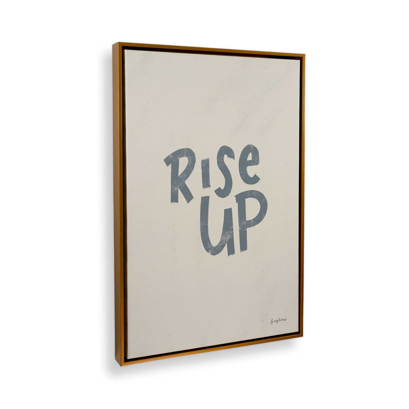 «Rise Up», reproduction sur toile, H 18,75 po x l 12,75 po, Cadre flottant doré poli