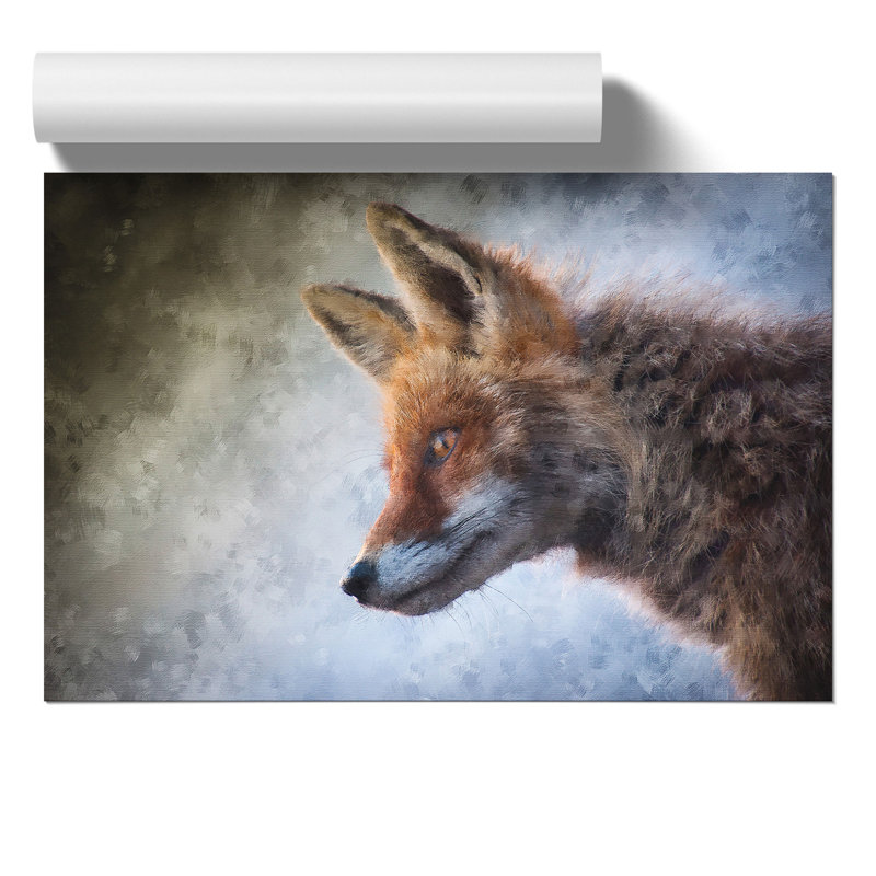 Red Fox Painting - Frameless Print, 21cm H x 30cm W x 0.1cm D