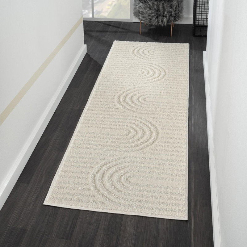 Tapis Ibiza, Crème, Tapis de couloir de 2 pi x 7 pi