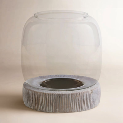 Layana Ceramic Glass Hurricane Holder