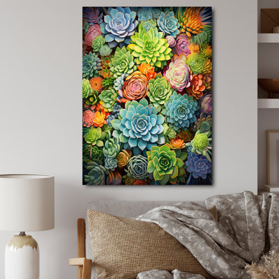 Jeljazko " Green Succulents Botanical Kaleidoscope "