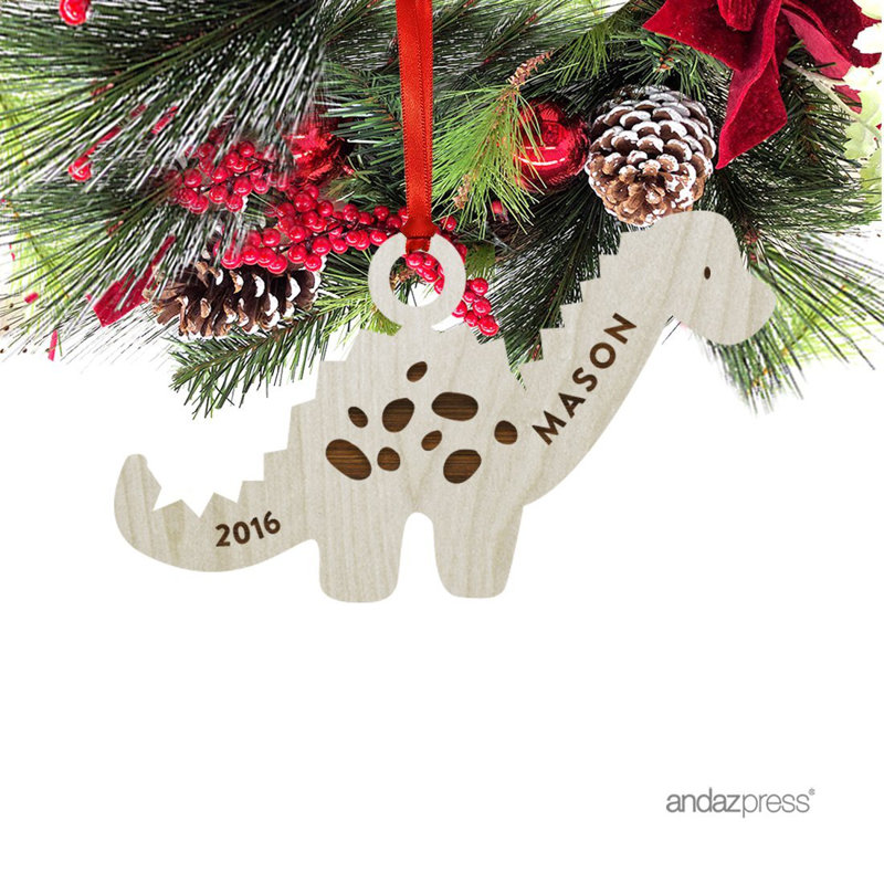 Ornement en forme de dinosaures avec sac cadeau, Oui