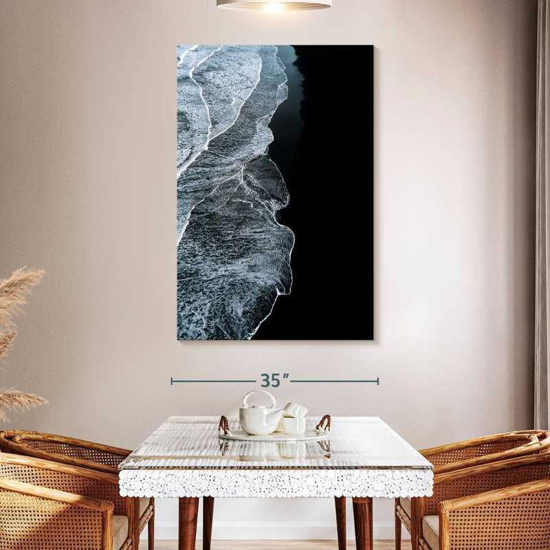 Gillard Black Gillard Waves, 51" H x 34" W