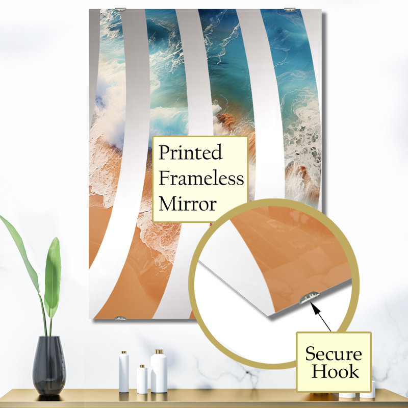 Fritzmann - Grand miroir mural bord de mer MIR139345, 40 po x 30 po