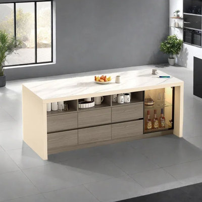 Îlot de cuisine multifonctionnel avec rangement