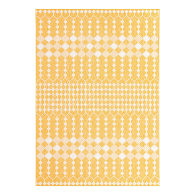 Tapis intérieur / extérieur jaune Artressia