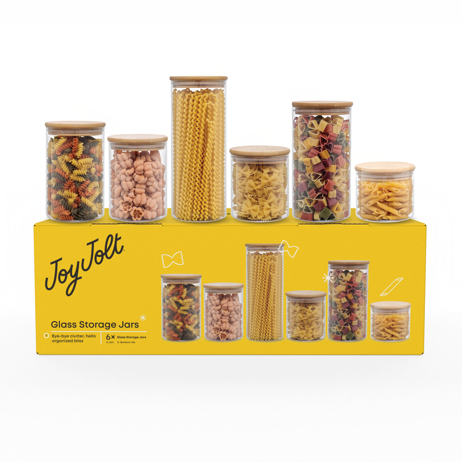 6-Piece Glass Coffee Jar Set