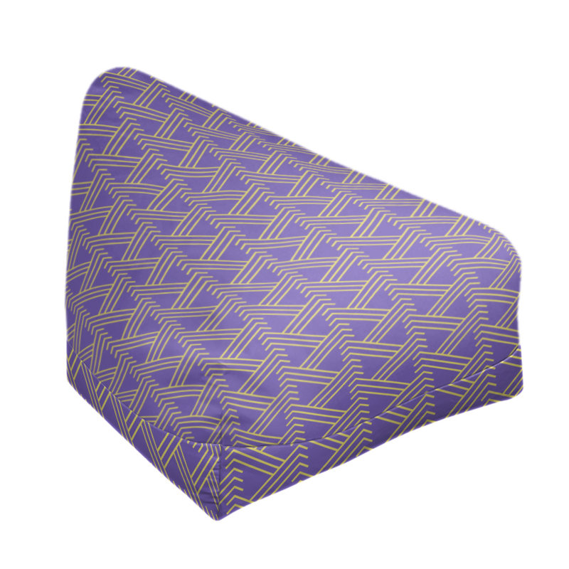 Bean Bag Cover, No Fill, 38" H x 42" W x 29" D, Light Grey/White