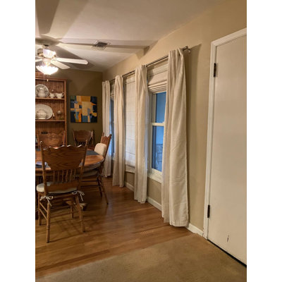 Drapery Window Curtain Rod - End Cap Style Design 1 Inch Pole. 72 To 144 Inch Color Brushed Nickel