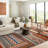 Vintage Patchwork Runner Rug Washable Grey Runners Hallway Non Slip Geometric Carpet Stain Resistant Tribal Soft Mat Low Pile Foldable-680311771
