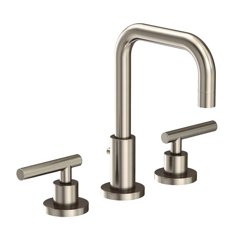 East Square Widespread Bathroom Faucet with Drain Assembly, Antique Nickel