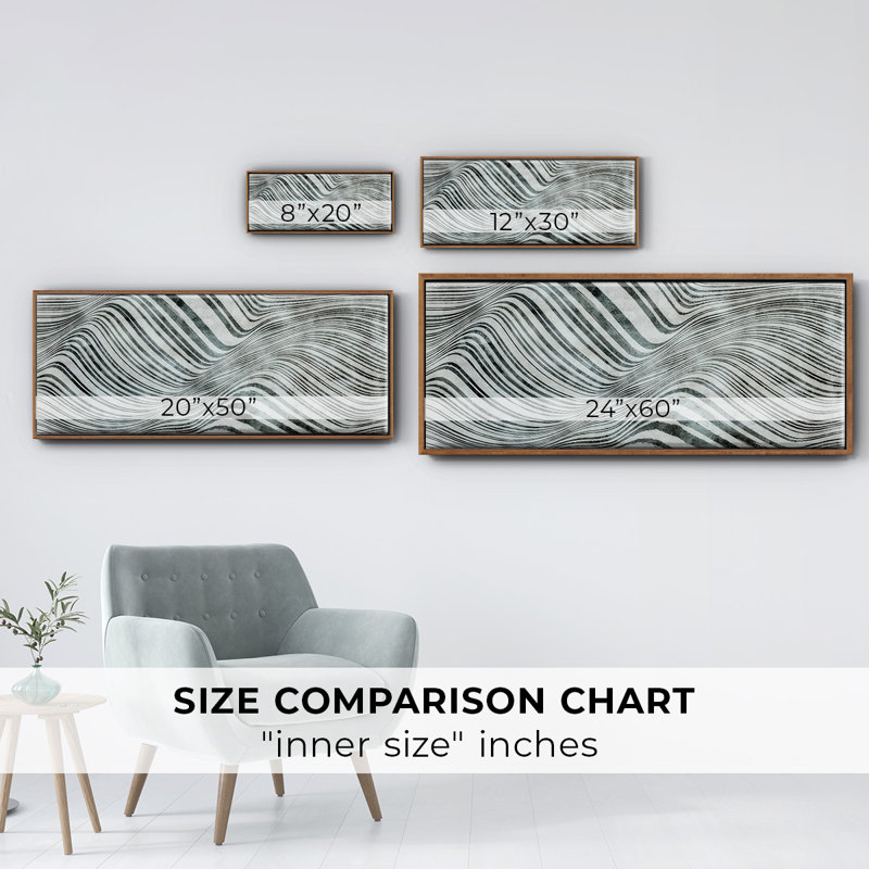 Forme de la mer - Framed Canvas, 24" H x 60" W