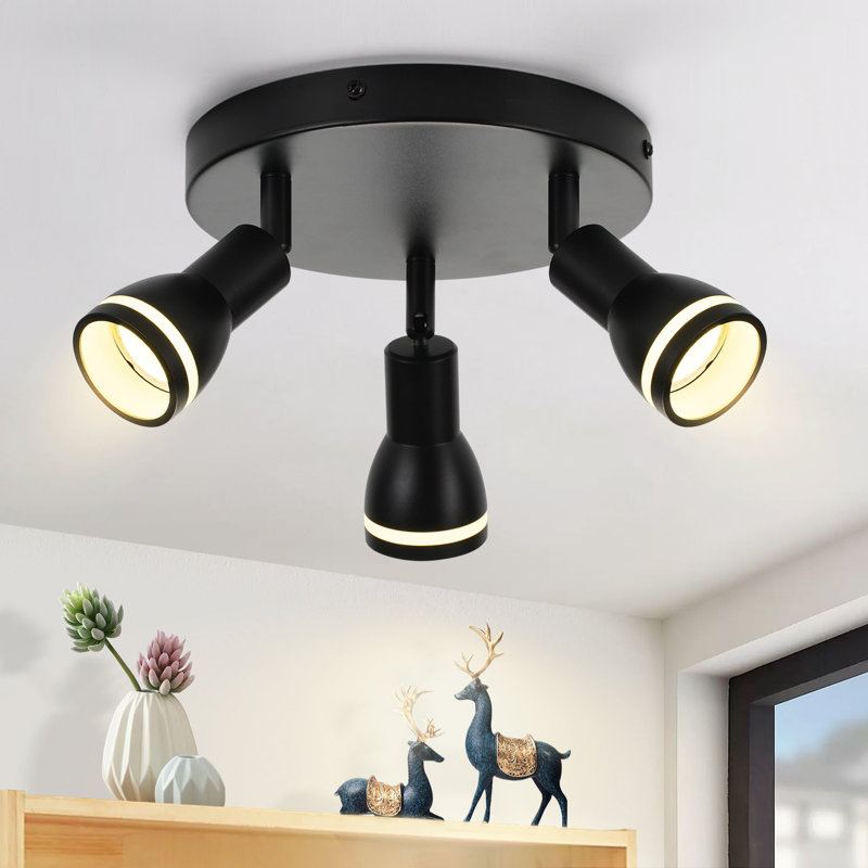 Deckenstrahler Modern GU10 Drehbar 355 ° Crea, Black
