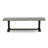 6-Pc Dining Table Set - 4 Black Pu Dining Chairs, a Dining Bench, and 1 Kitchen Table - Wire Brushed Black Finish-226702885