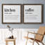 Kitchen Kitchen - Ensemble de 2 encadrements d'art textuel sur toile-285927573-285927574