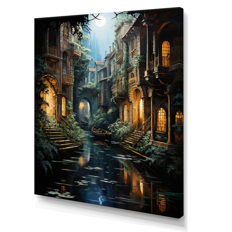 Impression sur toile «Beige Canal», H 20 po x l 12 po x P 1 po, Toile tendue