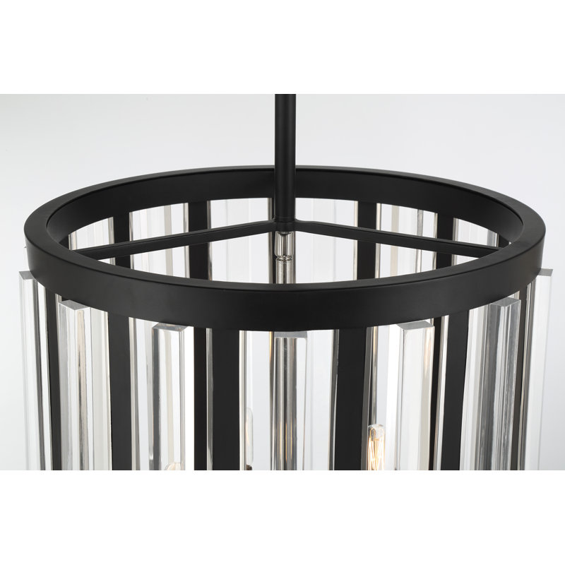 Luminaire suspendu rectangulaire à 4 lumières Cedriot