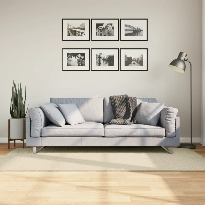Rug "HUARTE" Short Pile Soft and Washable Cream, Rectangle 100 x 200cm