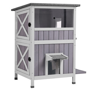 Outdoor Cat Pen Secured with Ground Sleeves (73 Finished Height)