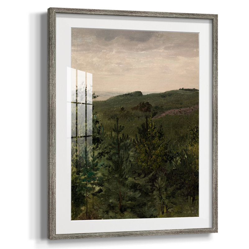 Paysage rétro CCxxxv - impression encadrée