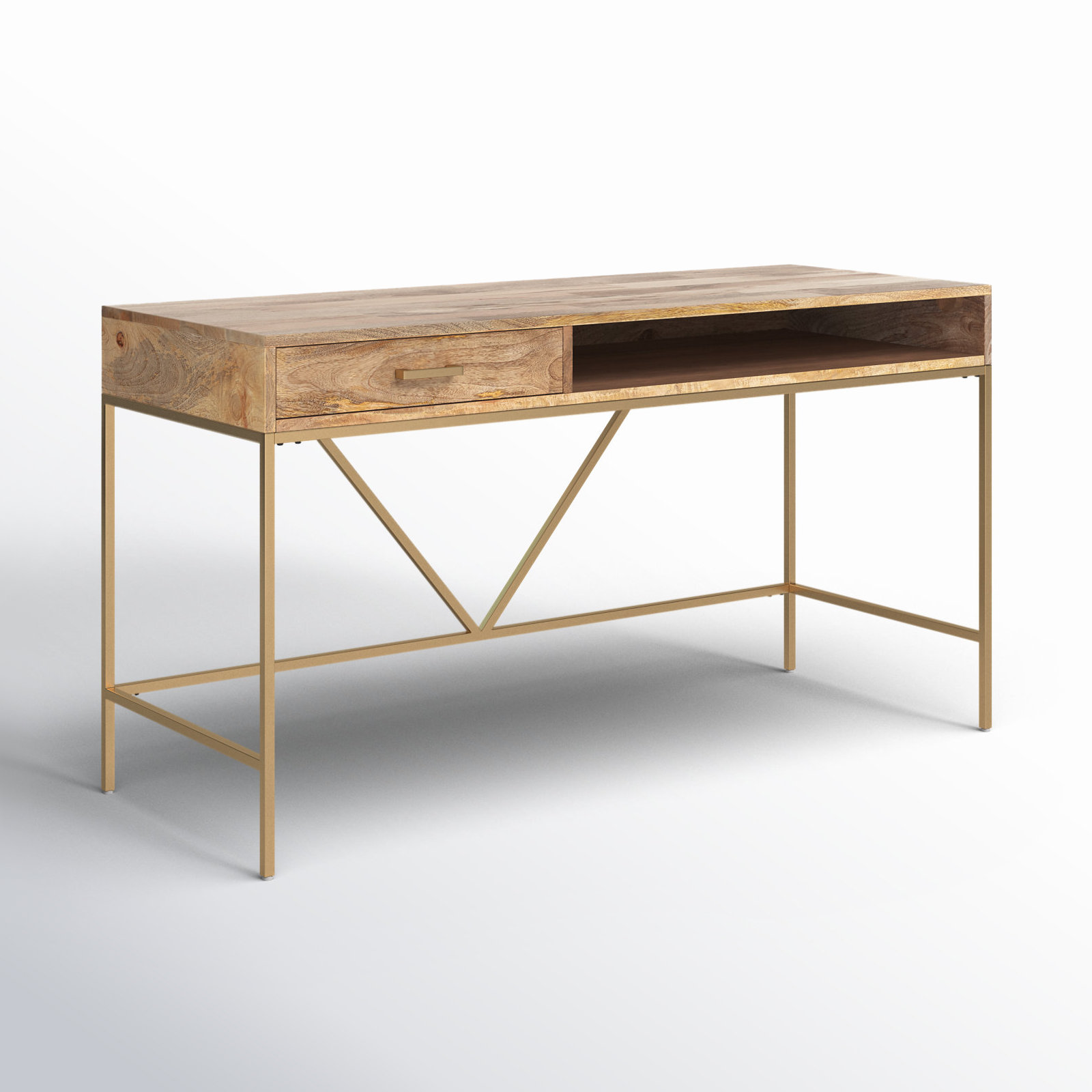 Soleil 56" Writing Desk, Natural