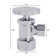 Round Handle Angle Stop Shut Off Valve, 1/2" Copper Pipe Inlet with 3/8" Compression Outlet