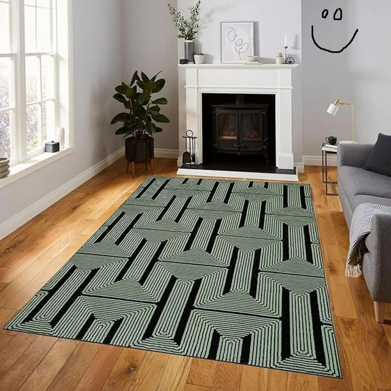 New Stylish Geometric Area Rug Abstract Textured Carpet For Living Room Bedroom Special Size Long Hallway Floor Mats Small Door Mats