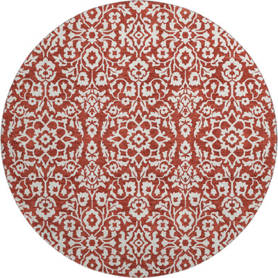 Premium Machine Washable Prisco Red Rug