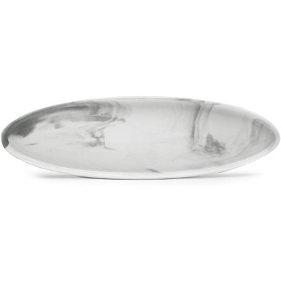 Yedi YCC769, 16'' Porcelain Narrow Oval Dish, Ceramic Fish Plate, Bone China Appetizer Platter, Boat Bowl