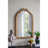 23.5x1.5x37.3" Arched Wall Mirror with Ornate Gold Frame