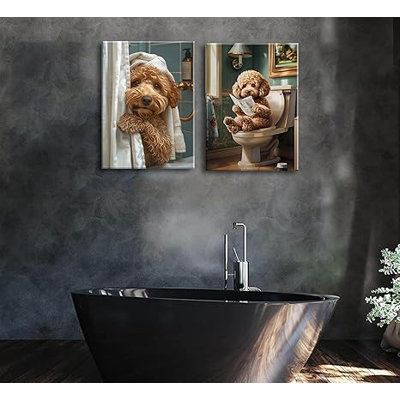Art animalier sur toile, 2 pièces