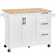 53'' Wide Rolling Kitchen Cart with Solid Wood Top