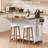43.7" W Wood Kitchen Island With Expandable Drop Leaf-610288234
