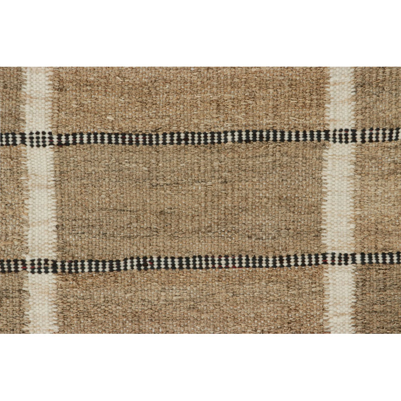 Scandinavian Wool Striped Area Rug, Runner 2'6" x 14'