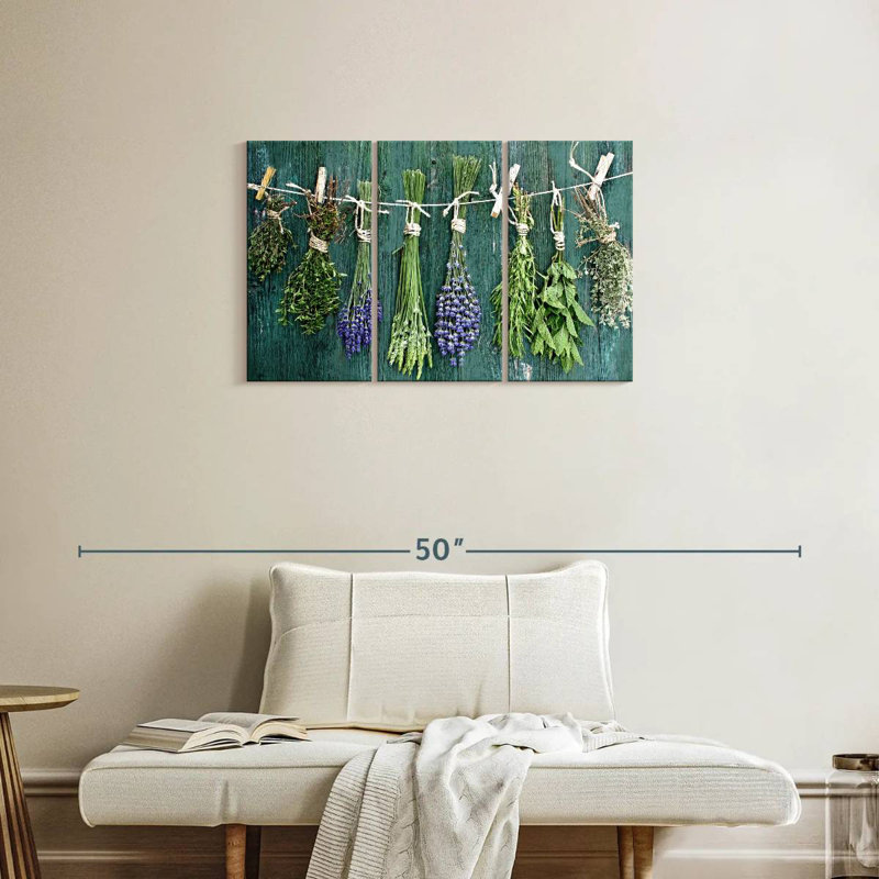 Harnek Dried Herbs On Wood, 20" H x 33" W