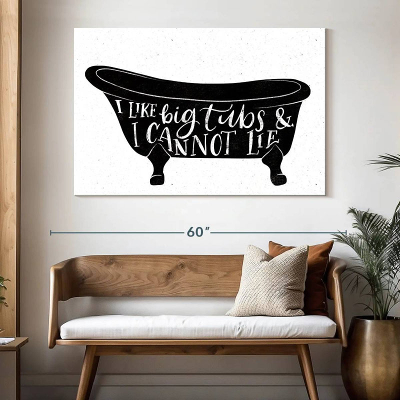 Tergel Bathroom Puns I Black, 34" H x 51" W