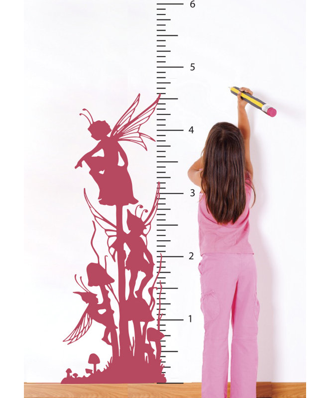 Décalcomanie murale diagramme de croissance fée, Blanc
