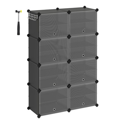 12 Pair Stackable Shoe Storage Cabinet