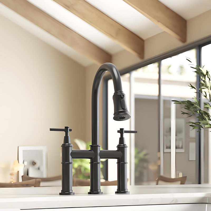 Dilon Pull Down Kitchen Faucet, Matte Black