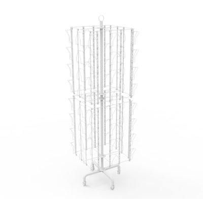 64 Adjustable Pockets Display Rack 5 x 7, 7 x 5 up to 9.3" Wide x 8" Tall Cards, 1.27" Deep Pockets