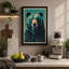 Turquoise Bear Retro - Wrapped Canvas-544853031-544853072