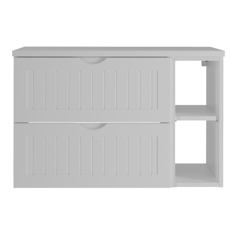 Aracri Wall Mounted Required Bathroom Storage Furniture Set