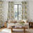 Fancy Hummingbird Patterned Room Darkening Curtain,Rod Pocket Back Tab Floral Drapes,Set of 2-281836728-286370278