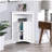 sideboard cabinet,corner cabinet,Bathroom Floor Corner Cabinet with Doors and Shelves, Kitchen, Living Room,Free Standing Storage Cabinet for Bathroom-984532863