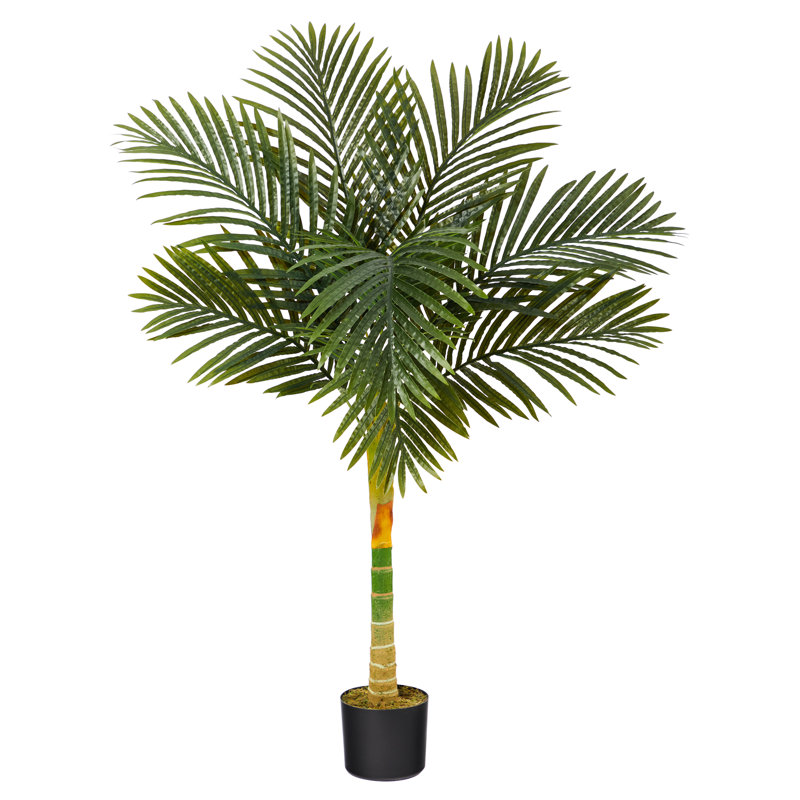 Palmier artificiel en pot, H 48 po x l 14 po x P 14 po